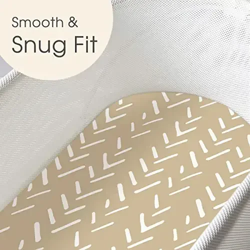 GRSSDER Stretchy Ultra Soft Fitted Bassinet Sheets Set 2 Pack, Cradle Sheet Universal Fit for Rectangle, Oval, or Hourglass Bassinet Pad/Mattress Safe and Snug, Stylish Cute Rainbow Print for Baby - 3