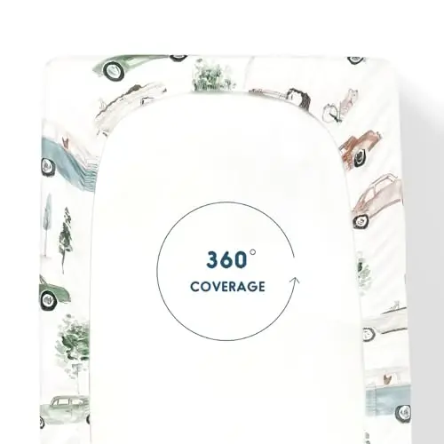 GRSSDER Stretchy Ultra Soft Jersey Knit Changing Pad Cover Set 2 Pack, Change Table Pad Covers Fit 32