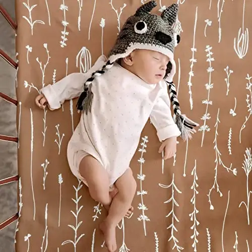 GRSSDER Stretch Ultra Soft Jersey Knit Fitted Crib Sheets Set 2 Pack，Fit All Standard Crib Mattress Pads Safe and Snug, Stylish Pattren of Jungle Animals - 5