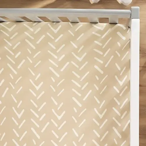 GRSSDER Stretchy Ultra Soft Jersey Knit Fitted Crib Sheets Set 2 Pack，Fits All Standard Crib Mattress Pads Safe and Snug, Rainbow Creative Painting Pattern - 4