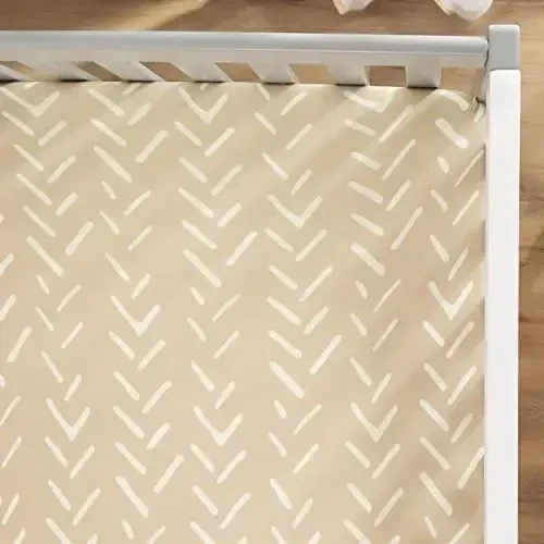 GRSSDER Stretchy Ultra Soft Jersey Knit Fitted Crib Sheets Set 2 Pack，Fits All Standard Crib Mattress Pads Safe and Snug, Rainbow Creative Painting Pattern - 4