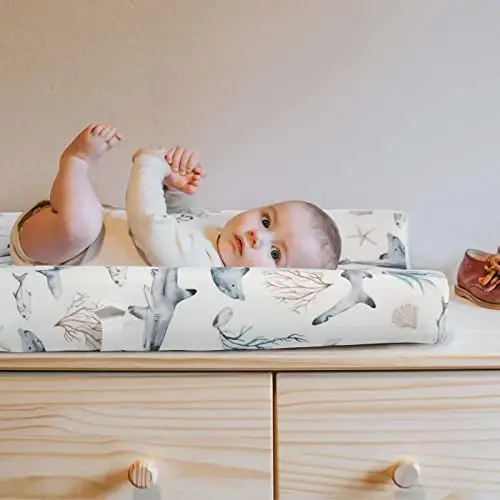 GRSSDER Stretch Ultra Soft Jersey Knit Changing Pad Cover Set 2 Pack,Change Table Pad Covers Fit 32