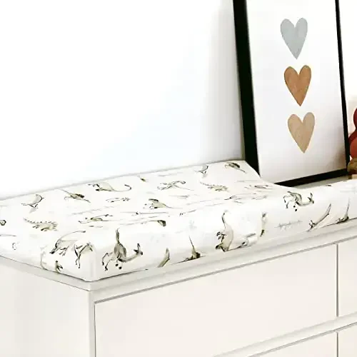 GRSSDER Stretch Ultra Soft Jersey Knit Changing Pad Cover Set 2 Pack, Change Table Pad Covers Fit 32