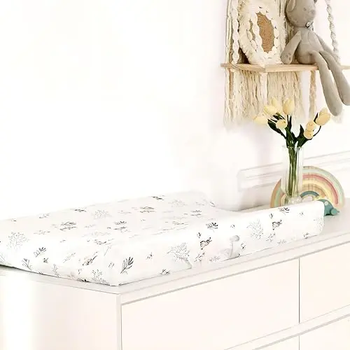 GRSSDER Stretch Ultra Soft Jersey Knit Changing Pad Cover Set 2 Pack, Change Table Pad Covers Fit 32