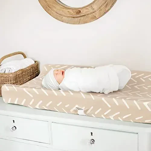 GRSSDER Stretch Ultra Soft Jersey Knit Changing Pad Cover Set 2 Pack, Change Table Pad Covers Fit 32