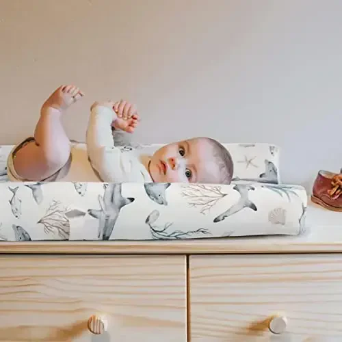 GRSSDER Stretch Ultra Soft Jersey Knit Changing Pad Cover Set 2 Pack,Change Table Pad Covers Fit 32