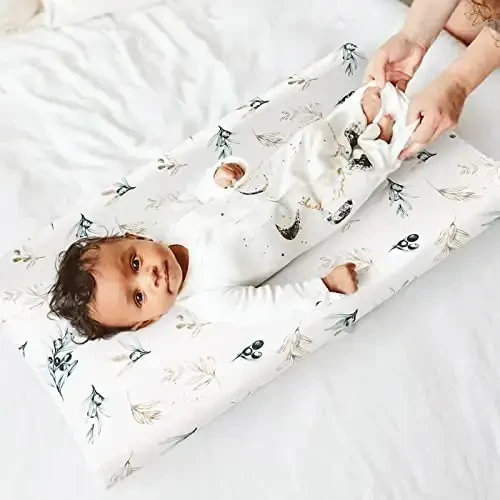 GRSSDER Stretch Ultra Soft Jersey Knit Changing Pad Cover Set 2 Pack,Change Table Pad Covers Fit 32