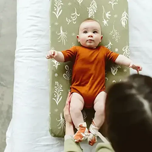 GRSSDER Stretch Ultra Soft Jersey Knit Changing Pad Cover Set 2 Pack,Change Table Pad Covers Fit 32