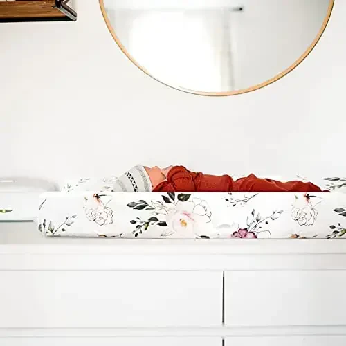 GRSSDER Stretch Ultra Soft Jersey Knit Changing Pad Cover Set 2 Pack,Change Table Pad Covers Fit 32