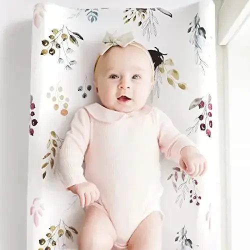 GRSSDER Stretch Ultra Soft Jersey Knit Changing Pad Cover Set 2 Pack,Change Table Pad Covers Fit 32