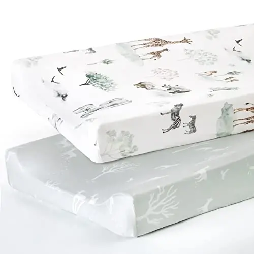 GRSSDER Stretch Ultra Soft Jersey Trikotasi O'zgartirish uchun Pad Qopqoqlari To'plami 2 Paket, O'zgartirish Stol Pad Qopqoqlari 32