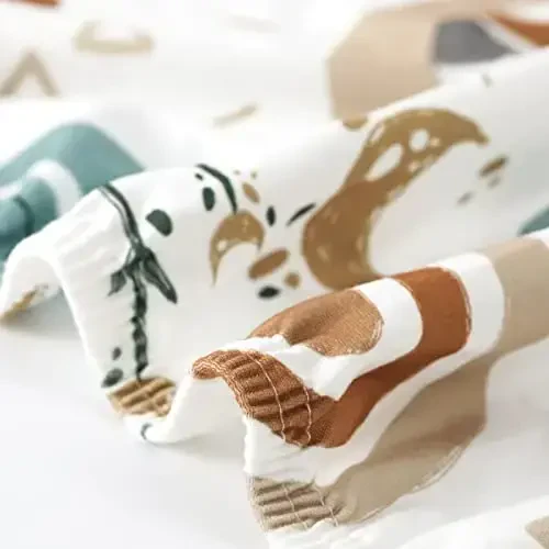 GRSSDER Stretchy Ultra Soft Jersey Trikotaj To'shak Yostiqsimon Choyshablar To'plami 2 Paket, Barcha Standart To'shak Matraslariga Mos Keladi Xavfsiz va Qulay, Kamalak Ijodiy Rassomlik Naqsh - 5