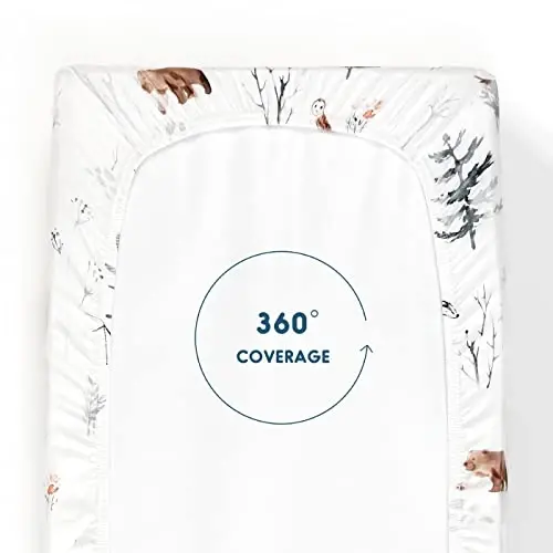 GRSSDER Stretch Ultra Soft Jersey Knit Changing Pad Cover Set 2 Pack, Change Table Pad Covers Fit 32