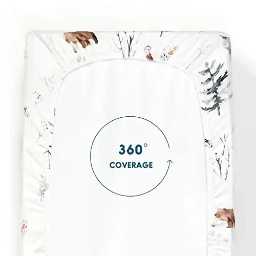 GRSSDER Stretch Ultra Soft Jersey Knit Changing Pad Cover Set 2 Pack, Change Table Pad Covers Fit 32