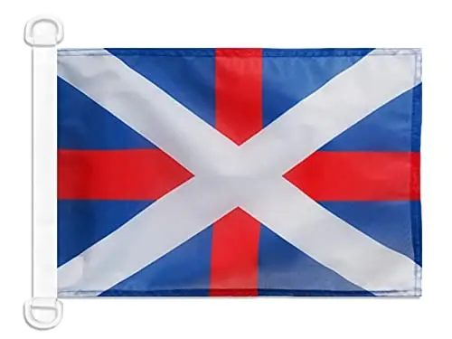 Gruziya Harbiy-dengiz bayrog'i dengiz bayrog'i 18'' x 12'' - Gruzin urush bayroqlari 30 x 45 sm. - Qayiq uchun banner 12x18 dyuym - AZ FLAG - AZ FLAG