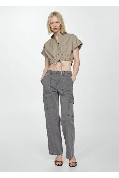 Грузовые джинсы с карманами - MANGO WOMAN (1)