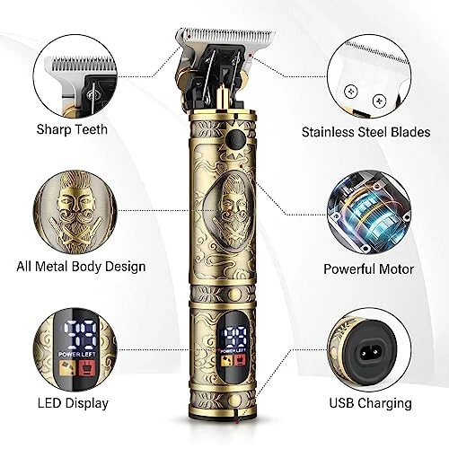 GSKY Erkaklar uchun Professional Soch Kesish Mashinasi, Soqol Qirqish To'plamlari va To'plamlari, Simsiz Erkaklar Soch Kesish Mashinasi, Elektr Tıraş Mashinasi, LED Displeyli Soch Kesish Mashinasi, Sartarosh uchun - 3