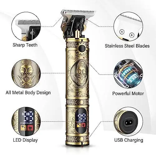 GSKY Erkaklar uchun Professional Soch Kesish Mashinasi, Soqol Qirqish To'plamlari va To'plamlari, Simsiz Erkaklar Soch Kesish Mashinasi, Elektr Tıraş Mashinasi, LED Displeyli Soch Kesish Mashinasi, Sartarosh uchun - 3