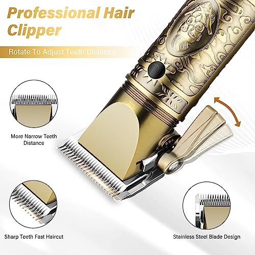 GSKY Professional Hair Clippers for Men, Beard Trimmer Kits & Sets, Cordless Mens Hair Trimmer, Electric Shavers, Haircutting Machine with LED Display, for Barber - 2