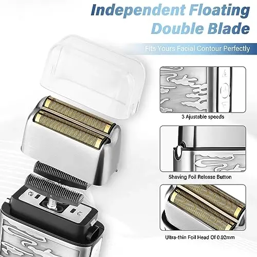 GSKY Professional Hair Clippers, Men's Beard Trimmer & Grooming Kit with Electric Razor, Clippers & Trimmers Set, Hair Cutting Machines - 5