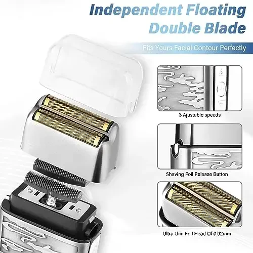 GSKY Professional Hair Clippers, Men's Beard Trimmer & Grooming Kit with Electric Razor, Clippers & Trimmers Set, Hair Cutting Machines - 5