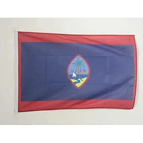 Guam NAUTICAL Flag 18'' x 12'' - Guamanian flags 30 x 45 cm. - Banner 12x18 in for boat - AZ FLAG - AZ FLAG