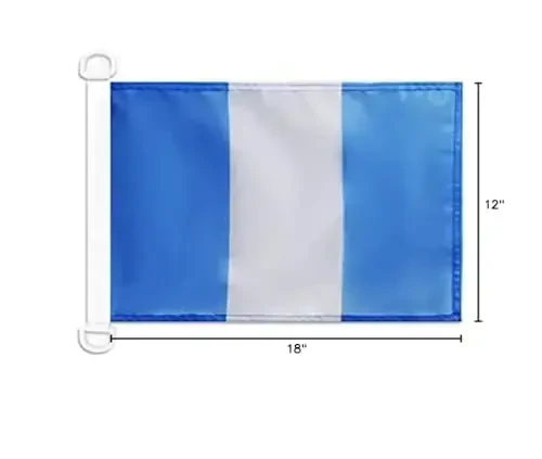 Guatemala Civil Ensign NAUTICAL Flag 18'' x 12'' - Guatemalan merchant flags 30 x 45 cm. - Banner 12x18 in for boat - AZ FLAG - 5