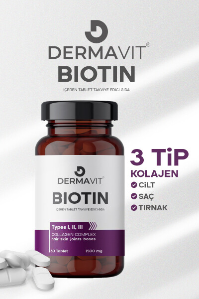 Güçlü Saç Ve Tırnaklar Için Biotin 1500 Mg 60 Tablet - 6