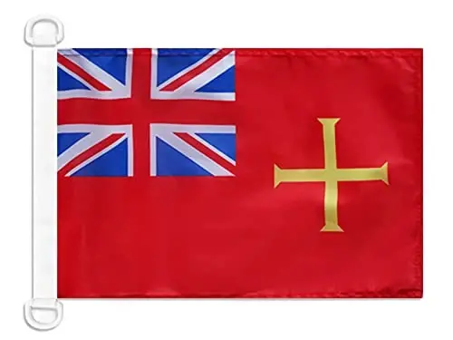Guernsey Civil Ensign NAUTICAL Flag 18'' x 12'' - British merchant flags 30 x 45 cm. - Banner 12x18 in for boat - AZ FLAG - AZ FLAG