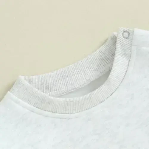 Gueuusu Newborn Warm Sweatshirt Romper Baby Boy Girl Solid Crewneck Long Sleeve Fleece Sweater Bodysuit Thick Winter Clothes - 5