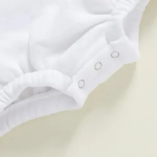 Gueuusu Newborn Warm Sweatshirt Romper Baby Boy Girl Solid Crewneck Long Sleeve Fleece Sweater Bodysuit Thick Winter Clothes - 6