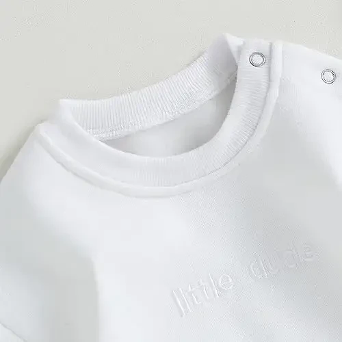 Gueuusu Newborn Warm Sweatshirt Romper Baby Boy Girl Solid Crewneck Long Sleeve Fleece Sweater Bodysuit Thick Winter Clothes - 3