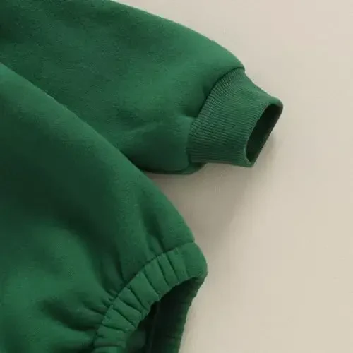 Gueuusu Yangi tug'ilgan iliq sviter romper chaqaloq o'g'il qiz qattiq ekipaj bo'yin uzun qisma jun sviter kombinezon qalin qishki kiyimlar - 5