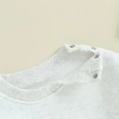 Gueuusu Newborn Warm Sweatshirt Romper Baby Boy Girl Solid Crewneck Long Sleeve Fleece Sweater Bodysuit Thick Winter Clothes - 4