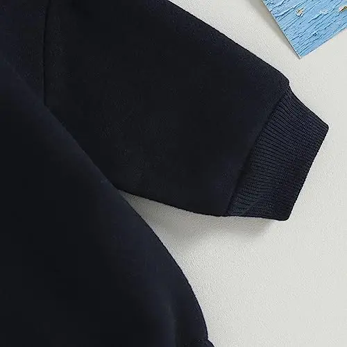 Gueuusu Newborn Warm Sweatshirt Romper Baby Boy Girl Solid Crewneck Long Sleeve Fleece Sweater Bodysuit Thick Winter Clothes - 5