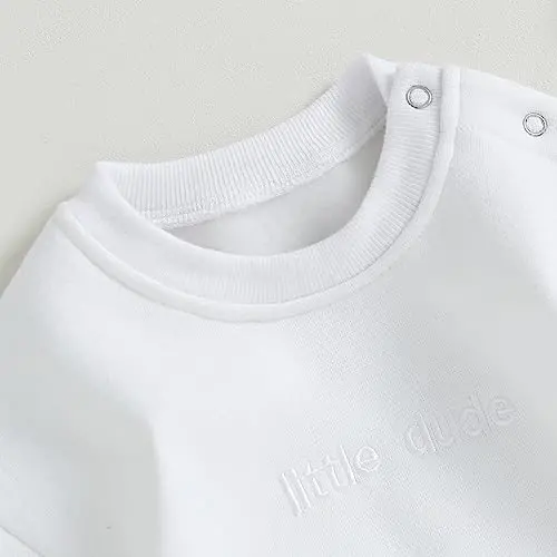 Gueuusu Newborn Warm Sweatshirt Romper Baby Boy Girl Solid Crewneck Long Sleeve Fleece Sweater Bodysuit Thick Winter Clothes - 3