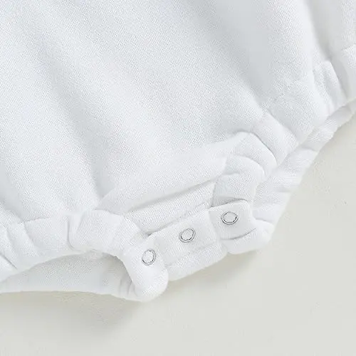 Gueuusu Newborn Warm Sweatshirt Romper Baby Boy Girl Solid Crewneck Long Sleeve Fleece Sweater Bodysuit Thick Winter Clothes - 7