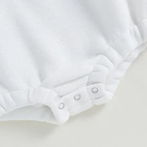 Gueuusu Newborn Warm Sweatshirt Romper Baby Boy Girl Solid Crewneck Long Sleeve Fleece Sweater Bodysuit Thick Winter Clothes - 7