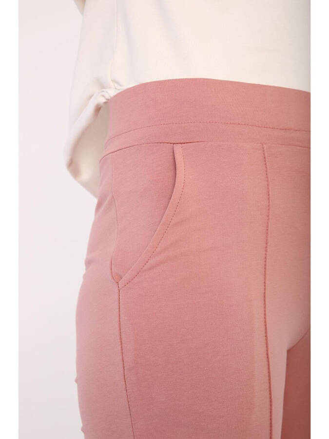 Pembe Gül Cepli Eşofman Altı-Pembe - 4