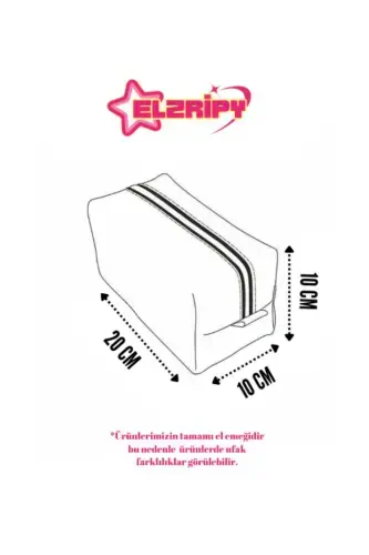 Gul naqshli kosmetika sumkasi - katta o'lchamli - 3