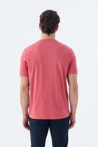 Гул ранги Slim Fit велосипедка ёқаси T-Shirt - 4