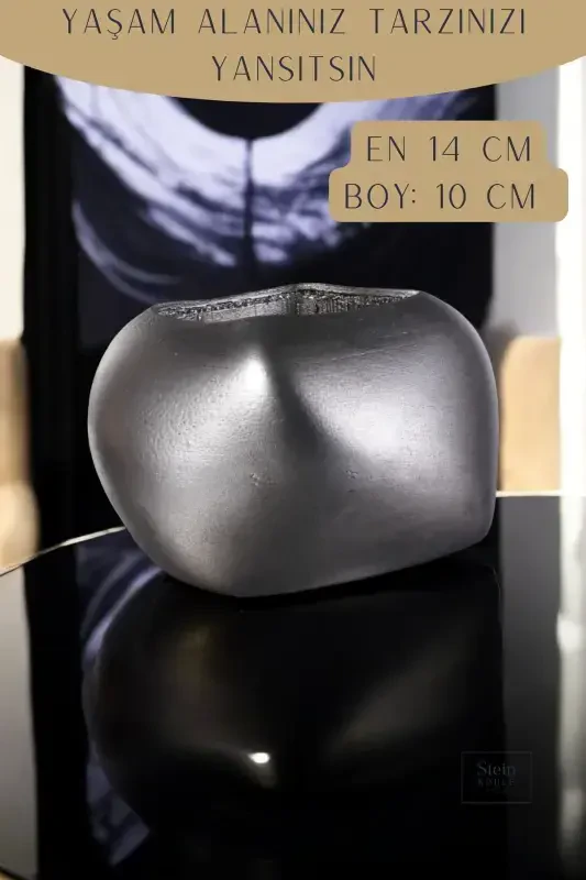 Gul tuvak Dekorativ kaktus tuvagi 1 dona Kumush antik rangli amaliy model 14-KUMUSH ANTIK - 2