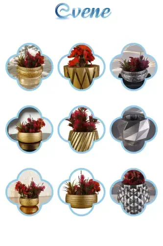 Guldasta Katta Guldasta Gullar Guldastasi Katta Hajmdagi Guldasta Salon Guldastasi Model 5 Oltin Eskitma Guldasta-Oltin Eskitma - 7