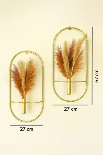 GULDON gold oval 2 qismli devor guldonlari dekorativ devor guldonlari - 4