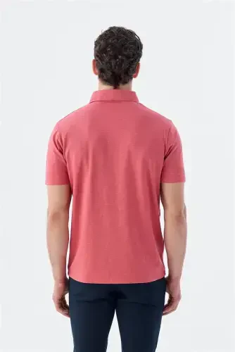 Гулкабул тугмаси билан безатилган Slim Fit поло ёка футболка - 4