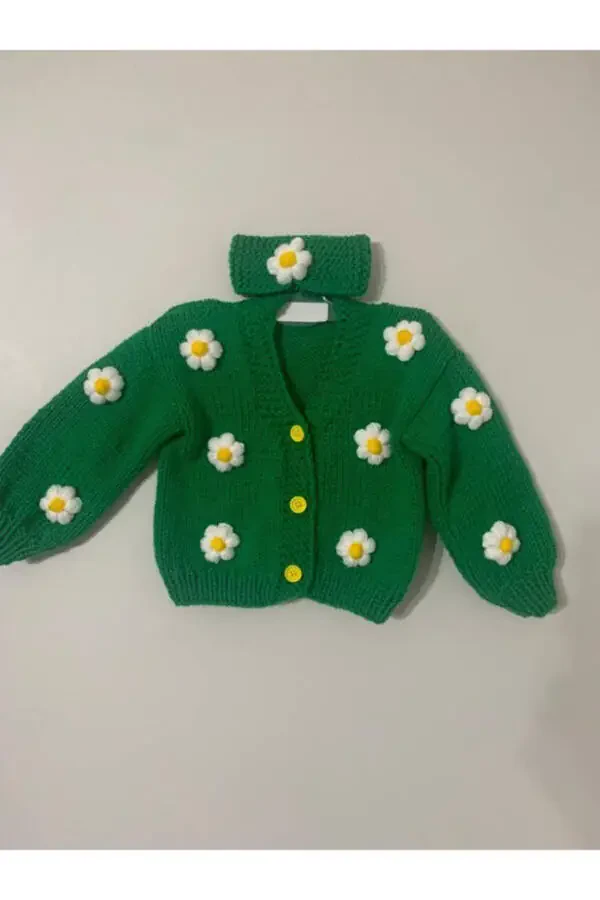 Gullar bilan bolalar ko'ylagi - 4