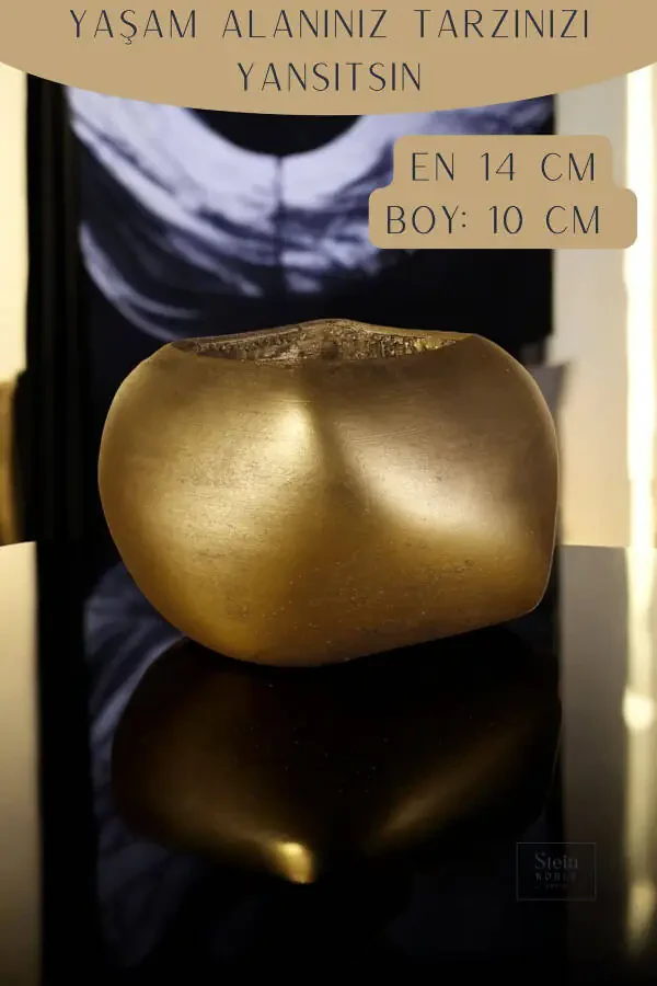 Gullar uchun idish Dekorativ kaktus idishi 1 dona Oltin rang Eskigan qo'llanilgan Spiral Oval Model - 2