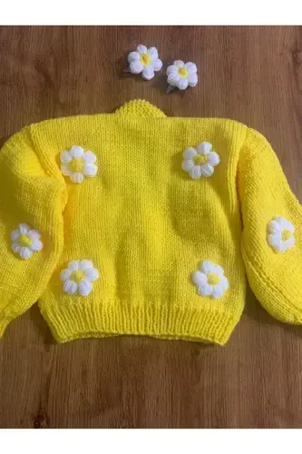 Gulli bolalar kardigani - LIMON RANGI - 7