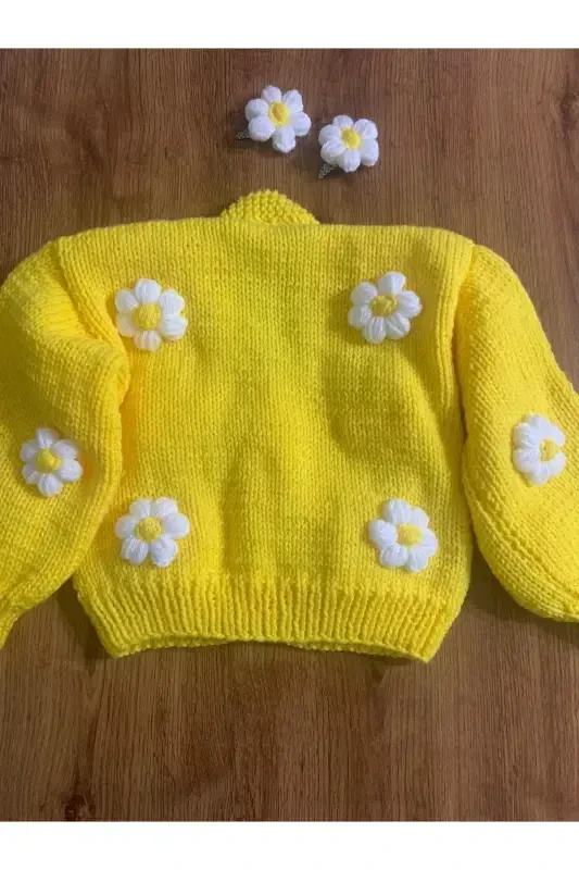 Gulli bolalar kardigani - LIMON RANGI - 7