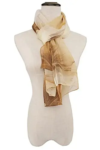 YOUR SMILE Ladies/Women's Lightweight Floral Print/Solid Color mixture Shawl Scarf For Spring Summer season - 3